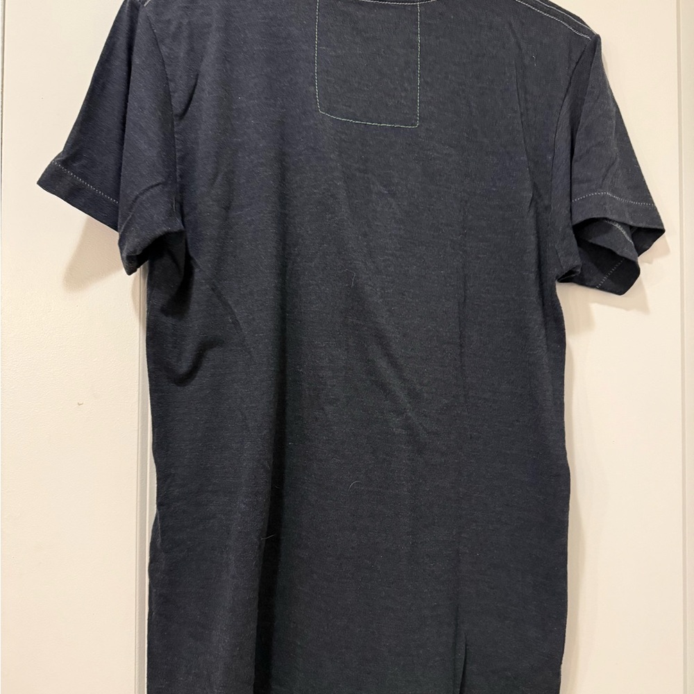 Aviator Nation Navy Short Sleeve Tee with Retro Chest Round Graphic - Picture 2 of 2